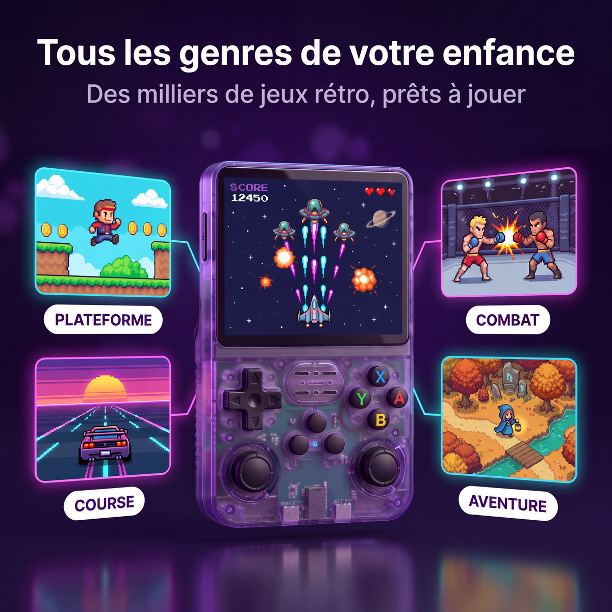 Console Rétro Portable GAMYKA – Écran IPS 3,5" et des milliers de jeux